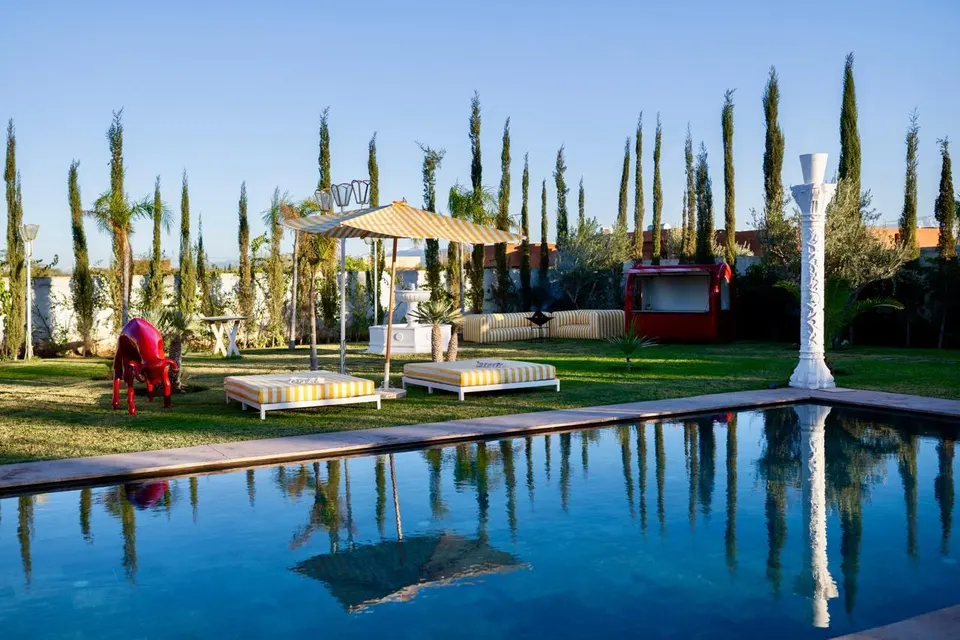 Villa neuve avec piscine et grand jardin, route de Ouarzazate, Marrakech