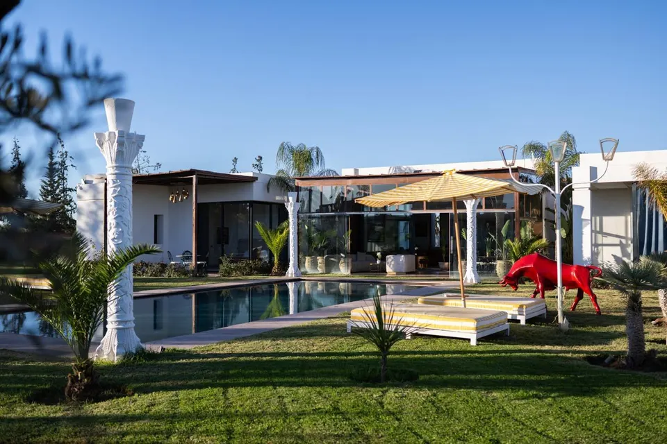 Villa neuve avec piscine et grand jardin, route de Ouarzazate, Marrakech